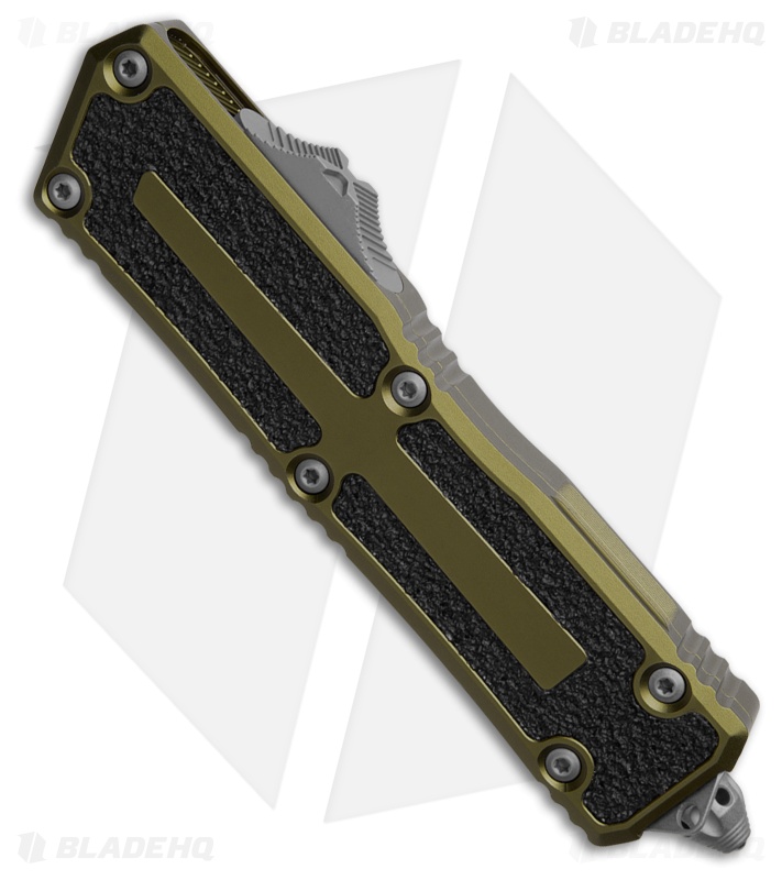 Microtech Scarab II Gen III T/E OTF Knife OD Green Aluminum (4" Apoc Full Serr)