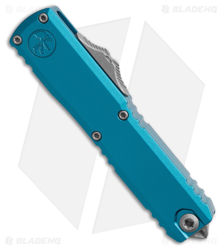 Microtech UTX-70 Gen IV D/E OTF Automatic Knife Blue Aluminum (2.5" Apocalyptic)
