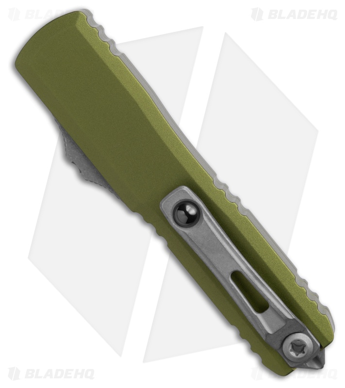 Microtech UTX-70 Gen IV D/E OTF Automatic Knife OD Green Aluminum (2.5" Apoc)