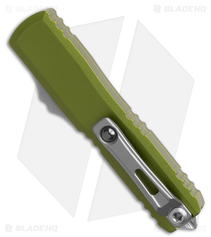 Microtech UTX-70 Gen IV D/E OTF Automatic Knife OD Green Aluminum (2.5" SW)