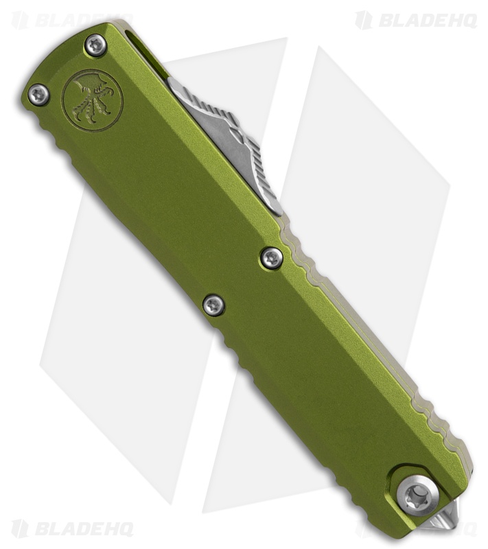 Microtech UTX-70 Gen IV D/E OTF Automatic Knife OD Green Aluminum (2.5" SW)