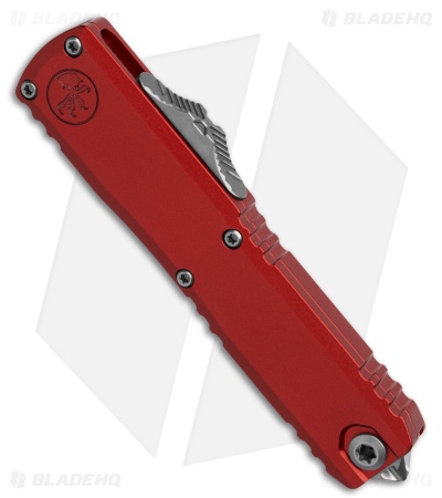 Microtech UTX-70 Gen IV D/E OTF Automatic Knife Red Aluminum (2.5" SW)