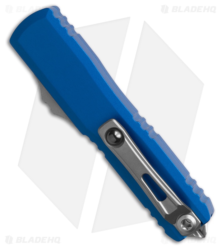 Microtech UTX-70 Gen IV T/E OTF Automatic Knife Blue Aluminum (2.5" SW)