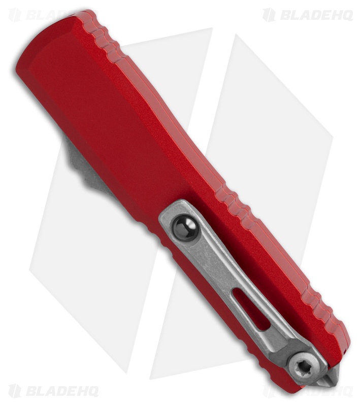 Microtech UTX-70 Gen IV T/E OTF Automatic Knife Red Aluminum (2.5" APOC)
