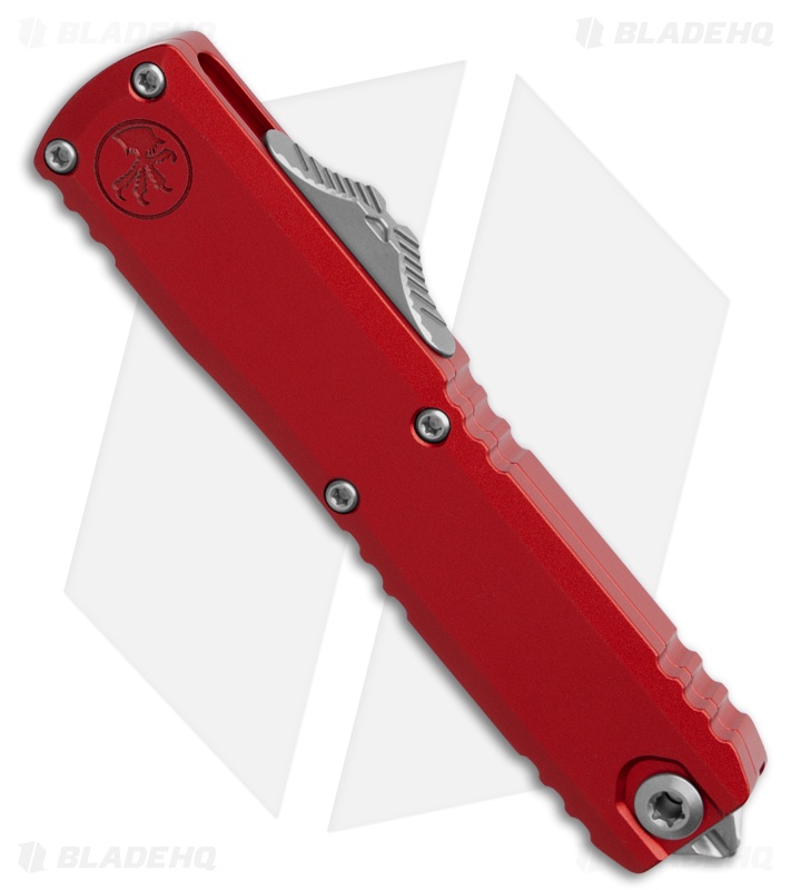 Microtech UTX-70 Gen IV T/E OTF Automatic Knife Red Aluminum (2.5" SW)