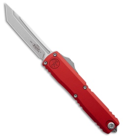 Microtech UTX-70 Gen IV T/E OTF Automatic Knife Red Aluminum (2.5" SW)