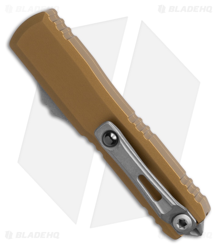 Microtech UTX-70 Gen IV T/E OTF Automatic Knife Tan Aluminum (2.5" APOC)