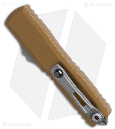 Microtech UTX-70 Gen IV T/E OTF Automatic Knife Tan Aluminum (2.5" APOC)