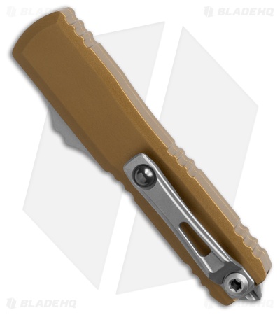 Microtech UTX-70 Gen IV T/E OTF Automatic Knife Tan Aluminum (2.5" SW)
