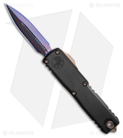 Microtech UTX-85 D/E Gen III OTF Automatic Knife Black (3.1" Coppermai Damascus)