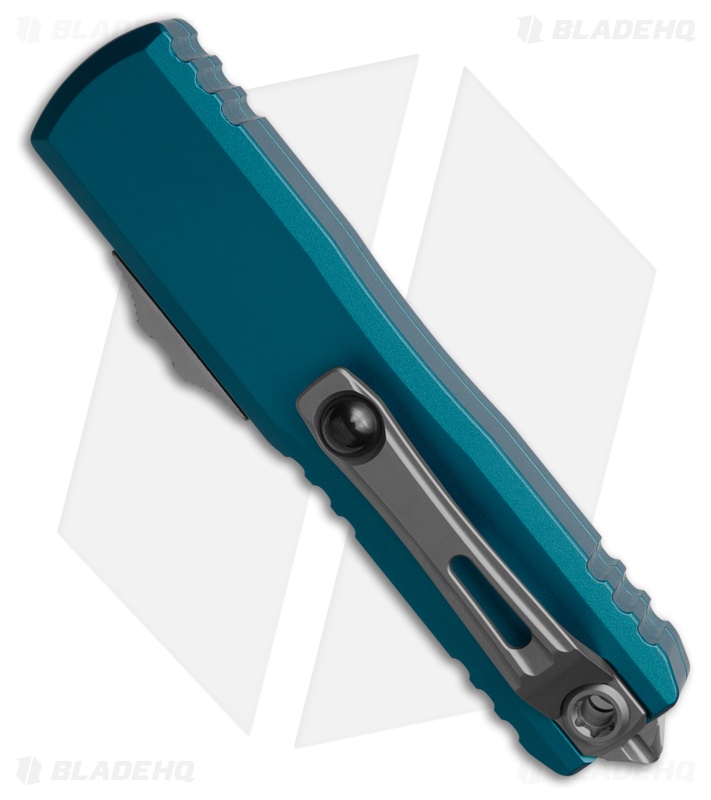 A GRIND SAVIR 3U 20° Fire Express UT85X Microtech UTX-85 S/E OTF Knife Turquoise Al SW Serr