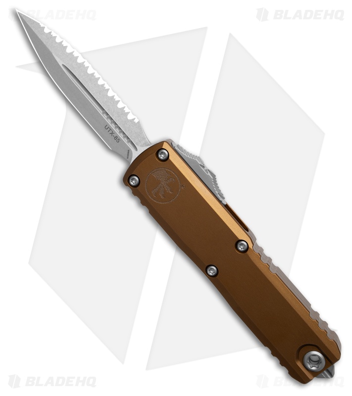 Microtech UTX-85 D/E  Gen III OTF Automatic Knife Tan (3.1" SW Full Serrated)