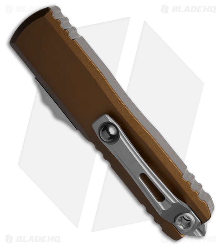 Microtech UTX-85 D/E  Gen III OTF Automatic Knife Tan (3.1" SW Full Serrated)