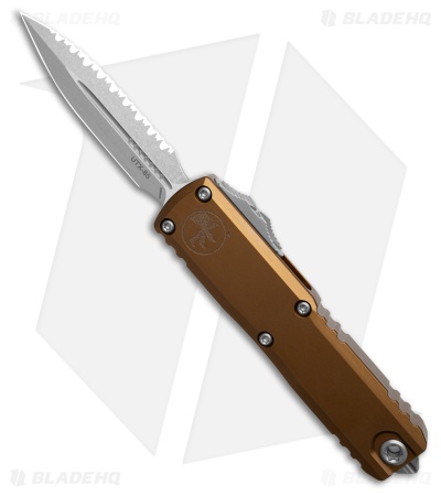 Microtech UTX-85 D/E  Gen III OTF Automatic Knife Tan (3.1" SW Full Serrated)