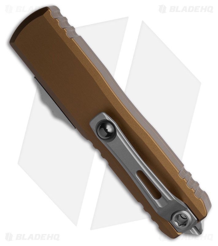 Microtech UTX-85 D/E Gen III OTF Automatic Knife Tan (3.1" Stonewash Serr)