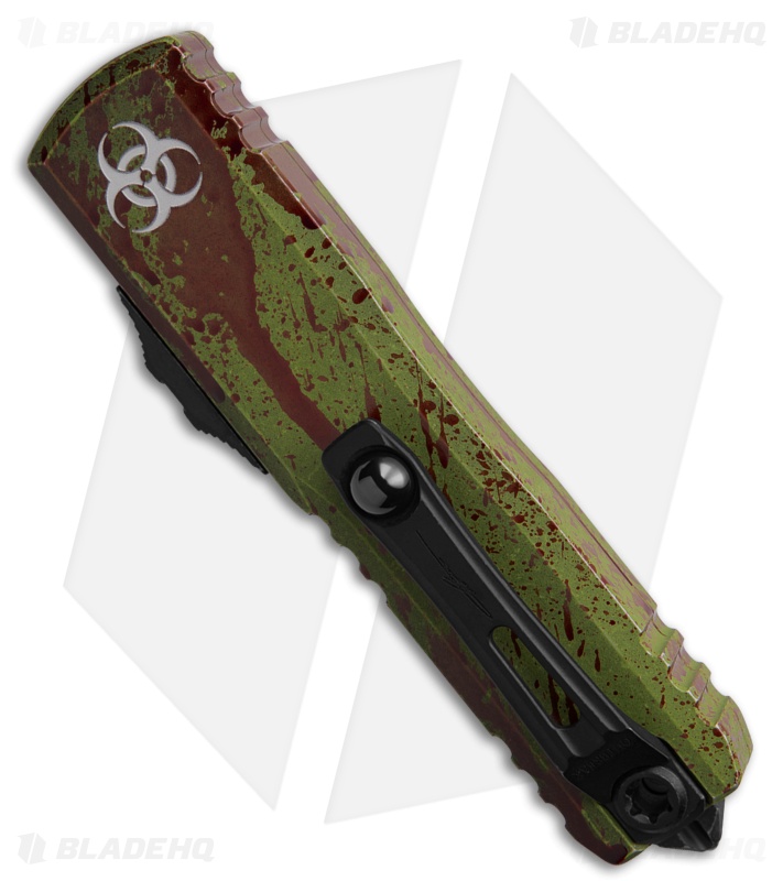 Microtech UTX-85 D/E Gen IV OTF Automatic Knife Outbreak Green Al (3.1" SW)