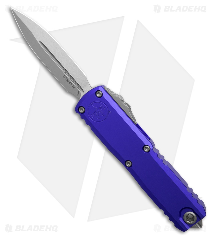 Microtech UTX-85 D/E  Gen IV OTF Automatic Knife Purple (3.1" Stonewash)