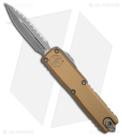 Microtech UTX-85 D/E  Gen IV OTF Automatic Knife Tan (3.1" Apoc Full Serr)