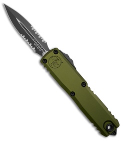 Microtech UTX-85 Gen IV D/E OTF Automatic Knife OD Green Al (3.1" Black Serr)