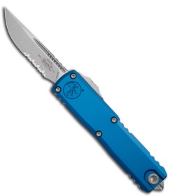 Microtech UTX-85 Gen IV S/E OTF Automatic Knife Blue Aluminum (3.1" SW Serr)