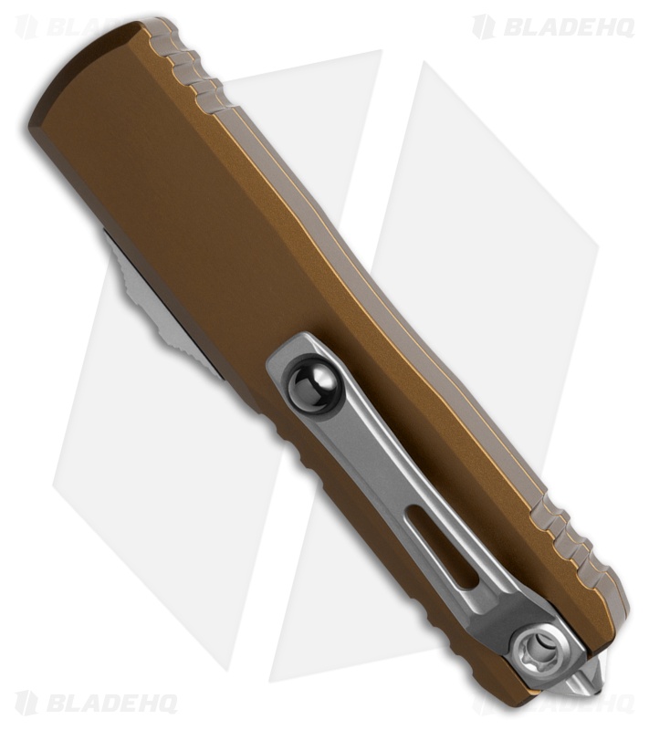 Microtech UTX-85 Gen IV S/E OTF Automatic Knife Tan Aluminum (3.1" Stonewash)