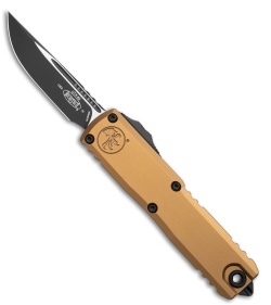 Microtech UTX-85 Gen IV S/E OTF Automatic Knife Tan Aluminum (3.1" Two Tone)