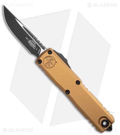 Microtech UTX-85 Gen IV S/E OTF Automatic Knife Tan Aluminum (3.1" Two Tone)