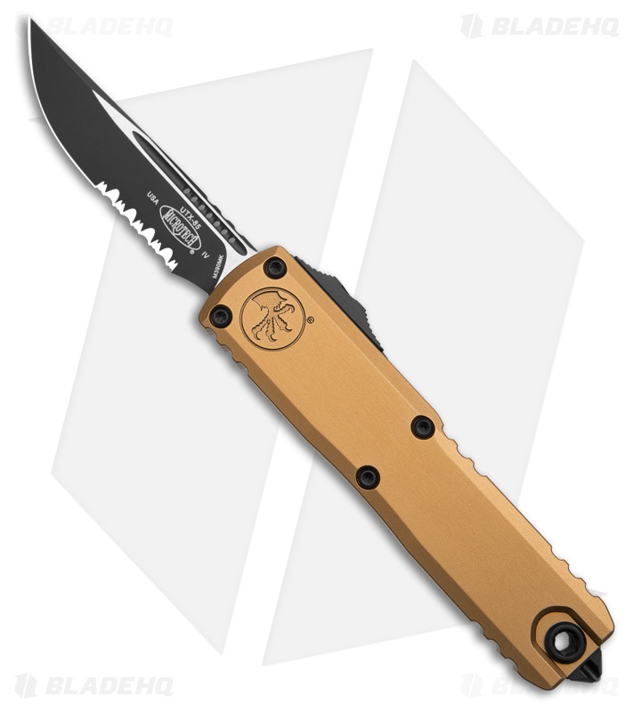 Microtech UTX-85 Gen IV S/E OTF Automatic Knife Tan Aluminum (3.1" Two Tone Ser)