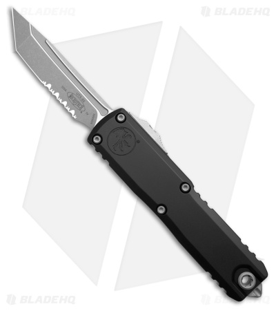 Microtech UTX-85 Gen IV T/E OTF Automatic Knife Black Al (3.1" Apocalyptic Serr)