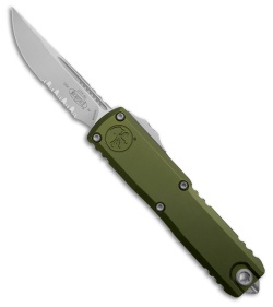 Microtech UTX-85 S/E  Gen IV OTF Automatic Knife OD Green Serr (3.0" Stonewash)
