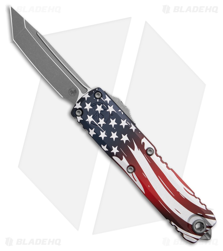 Microtech UTX-85 Tanto  Gen IV OTF Automatic Knife 4th of July(3.1" Apocalyptic)