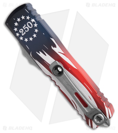 Microtech UTX-85 Tanto  Gen IV OTF Automatic Knife 4th of July(3.1" Apocalyptic)