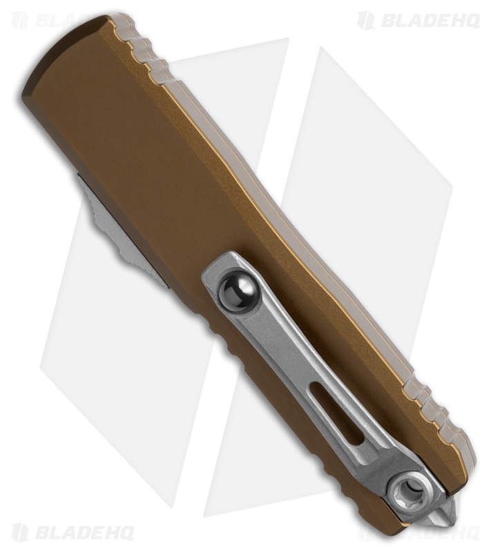 Microtech UTX-85 Tanto  Gen IV OTF Automatic Knife Tan (3.1" Apocalyptic Serr)