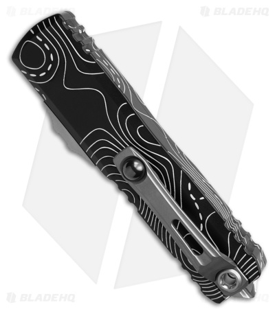 Microtech UTX-85 Tanto  Gen IV OTF Automatic Knife Topographic (3.1" SW Serr)