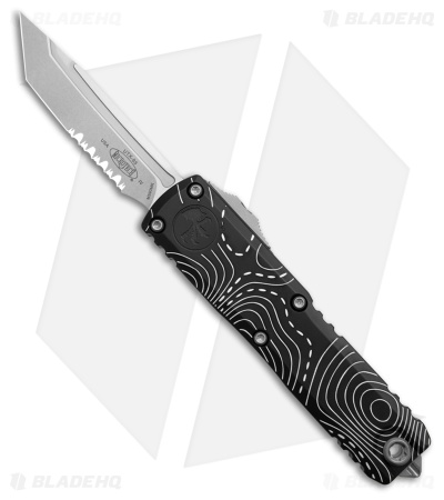 Microtech UTX-85 Tanto  Gen IV OTF Automatic Knife Topographic (3.1" SW Serr)