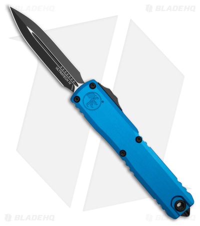 Microtech Ultratech D/E Gen IV Automatic Knife Blue Al (3.5" Black)