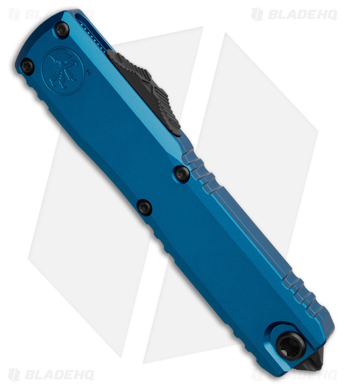 Microtech Ultratech D/E Gen IV Automatic Knife Blue Al (3.5" Black Full Serr)