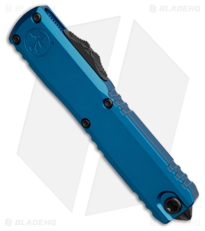 Microtech Ultratech D/E Gen IV Automatic Knife Blue Al (3.5" Black Full Serr)