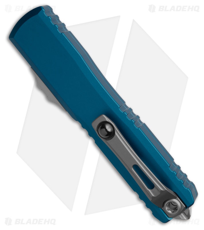 Microtech Ultratech D/E Gen IV Automatic Knife Blue Al (3.5" SW Full Serr)