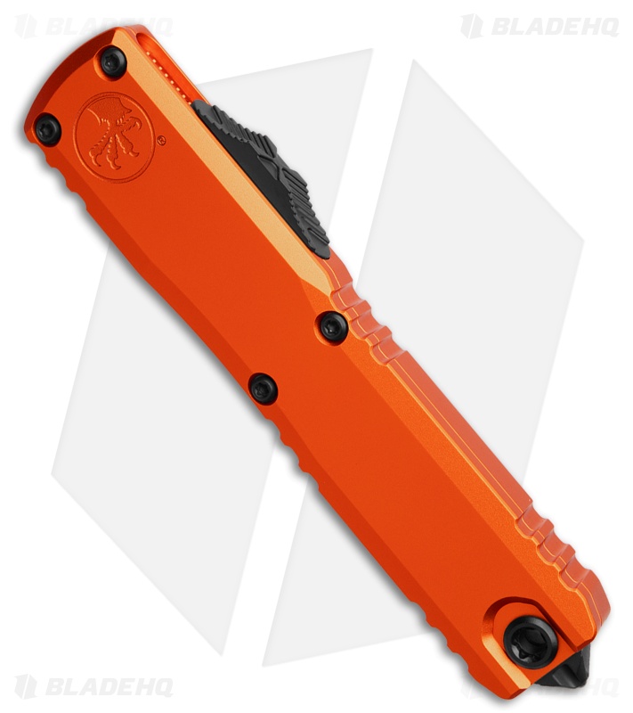 Microtech Ultratech D/E Gen IV Automatic Knife Orange Al (3.5" Black Full Serr)