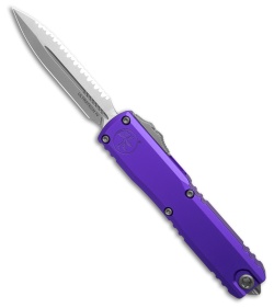 Microtech Ultratech D/E Gen IV Automatic Knife Purple Al (3.5" SW Full Serr)
