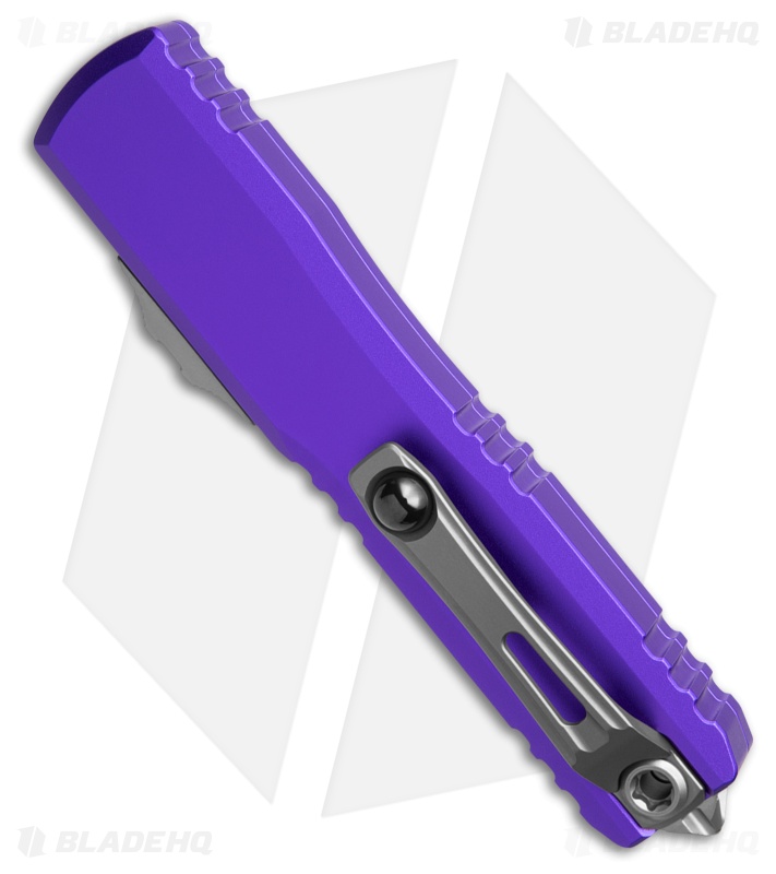 Microtech Ultratech D/E Gen IV Automatic Knife Purple Al (3.5" SW Serr)