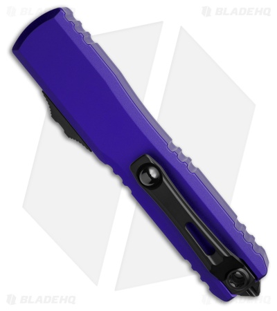 Microtech Ultratech D/E Gen IV Automatic Knife Purple Al (3.5" Black Serr)