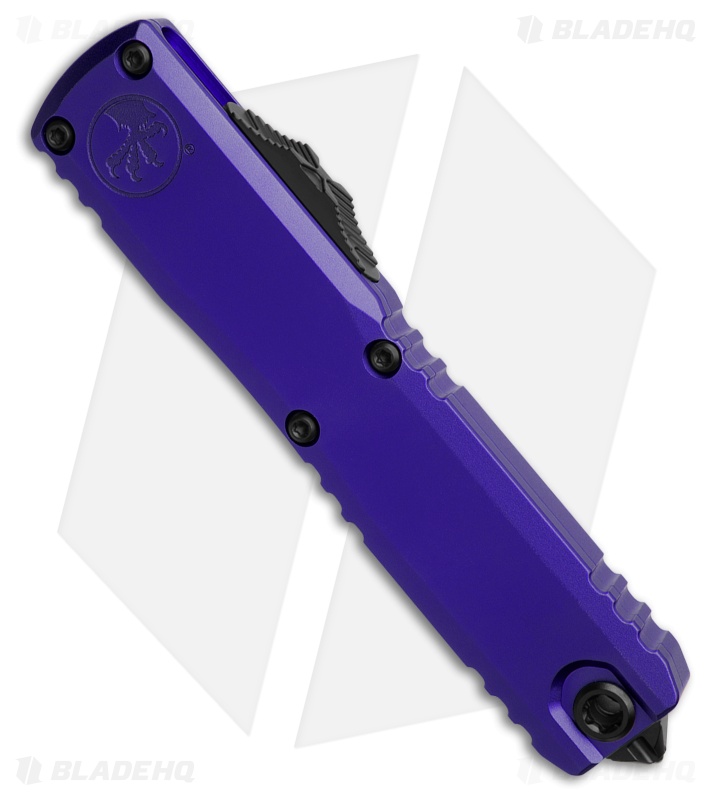 Microtech Ultratech D/E Gen IV Automatic Knife Purple Al (3.5" Black Serr)