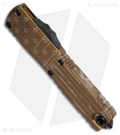 Microtech Ultratech D/E Gen IV Automatic Knife Tan Hero Al (3.5" Black)