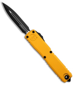 Microtech Ultratech D/E Gen IV Automatic Knife Yellow Al (3.5" Black)