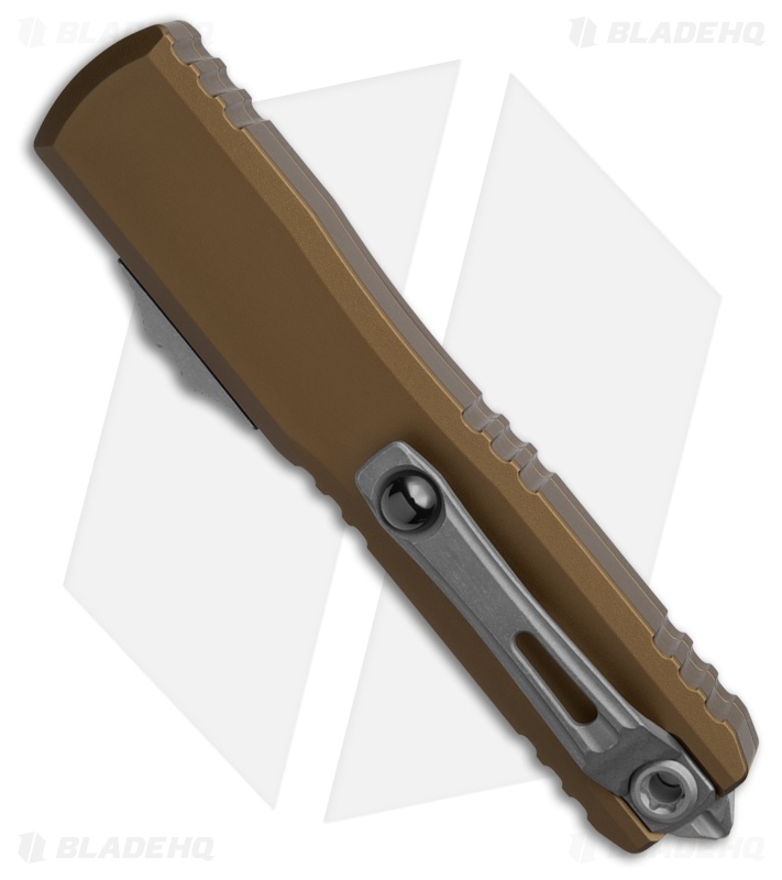 Microtech Ultratech Gen IV D/E OTF Automatic Knife Tan Al (3.5" AP Full Serr)