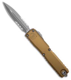 Microtech Ultratech Gen IV D/E OTF Automatic Knife Tan Aluminum (3.5" Apoc Serr)