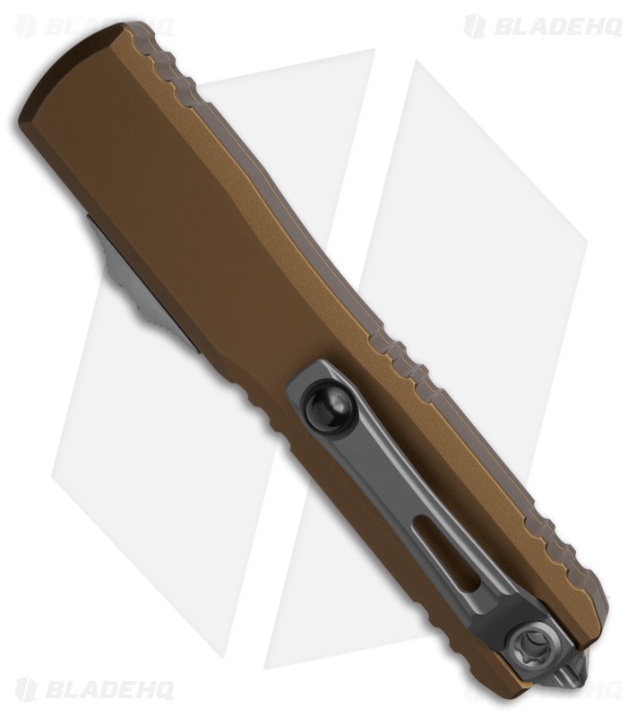 Microtech Ultratech Gen IV D/E OTF Automatic Knife Tan Al (3.5" SW Full Serr)