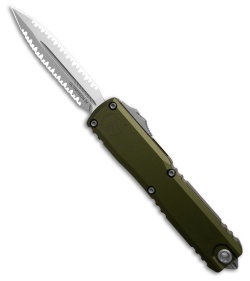 Microtech Ultratech Gen IV D/E OTF Knife OD Green Aluminum (3.5" SW Double FS)